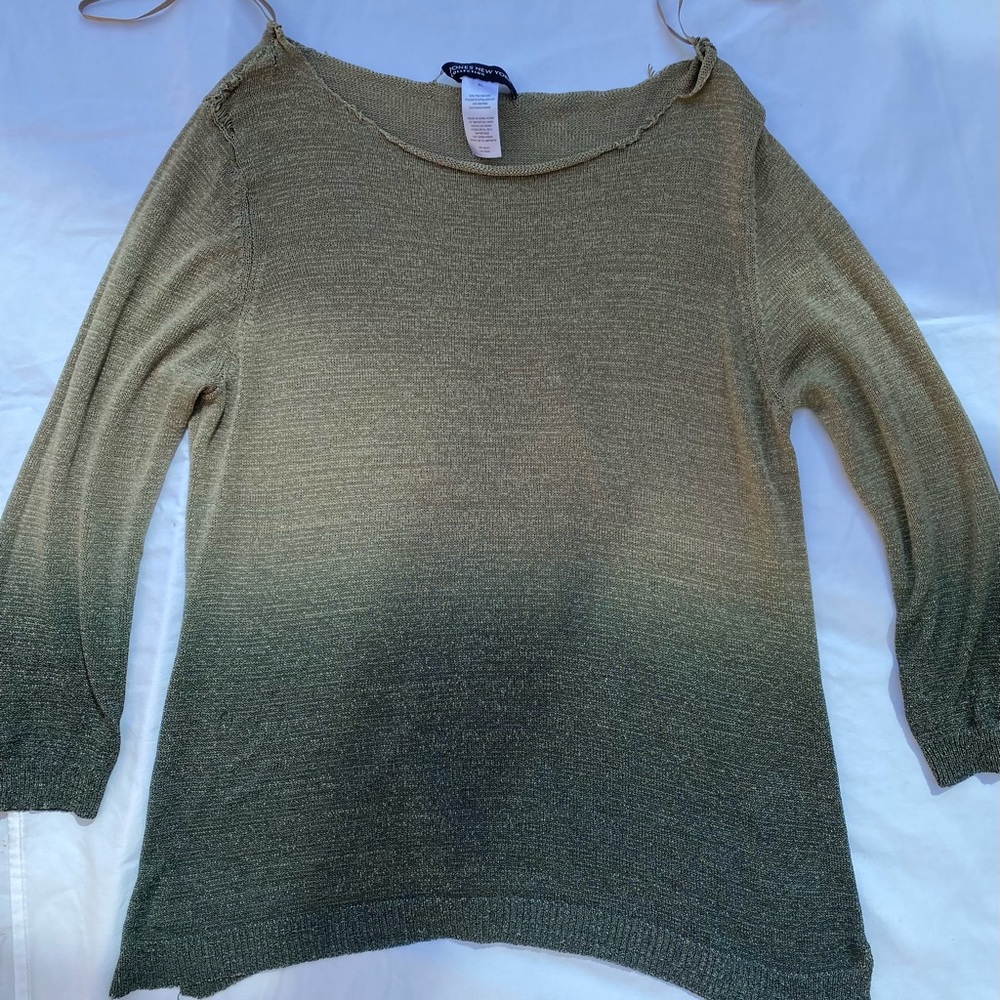 Jones New York collection neutral gradient blouse